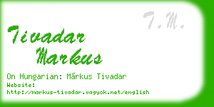 tivadar markus business card